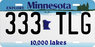 MN license plate 333TLG