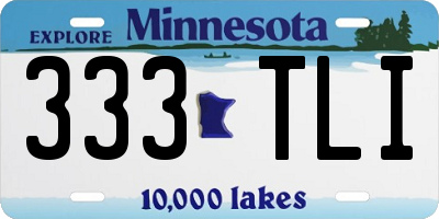 MN license plate 333TLI