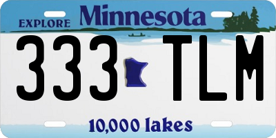 MN license plate 333TLM