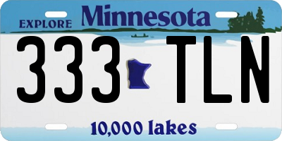 MN license plate 333TLN