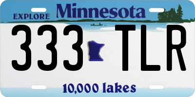 MN license plate 333TLR