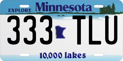 MN license plate 333TLU