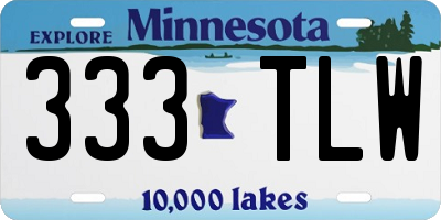 MN license plate 333TLW