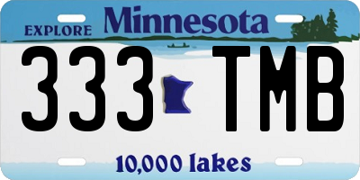MN license plate 333TMB