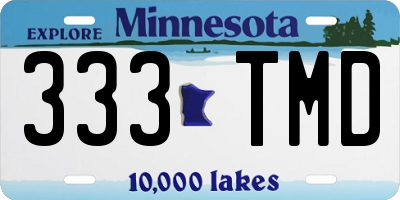 MN license plate 333TMD