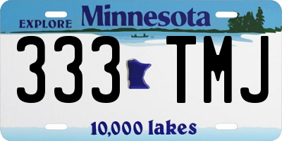 MN license plate 333TMJ