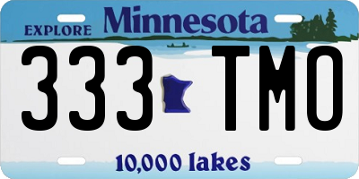 MN license plate 333TMO