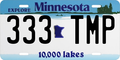 MN license plate 333TMP