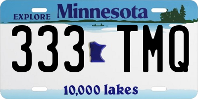 MN license plate 333TMQ