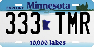 MN license plate 333TMR