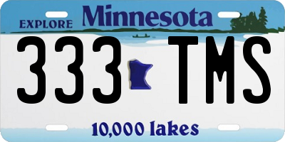 MN license plate 333TMS