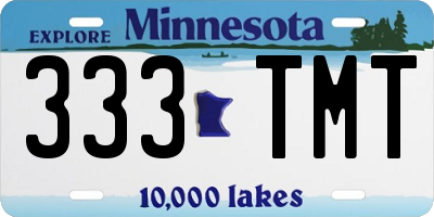 MN license plate 333TMT