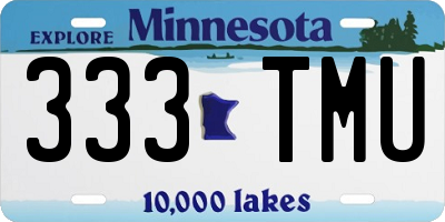 MN license plate 333TMU