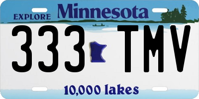 MN license plate 333TMV