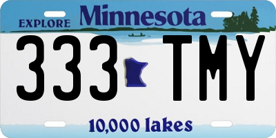 MN license plate 333TMY
