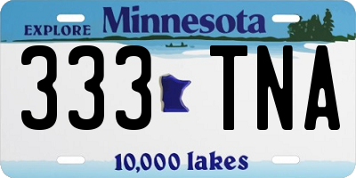 MN license plate 333TNA