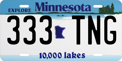 MN license plate 333TNG