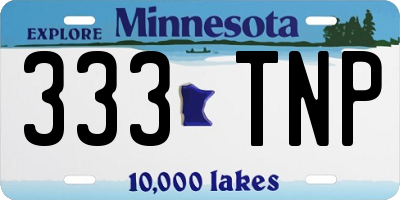 MN license plate 333TNP