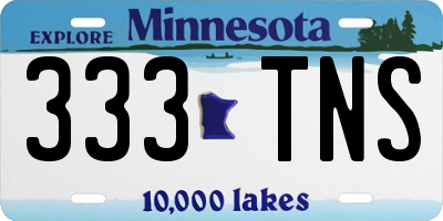 MN license plate 333TNS