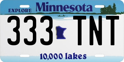 MN license plate 333TNT