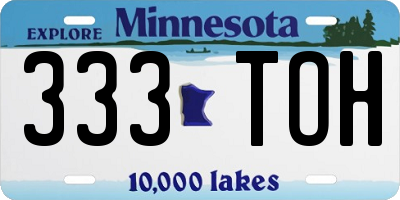 MN license plate 333TOH