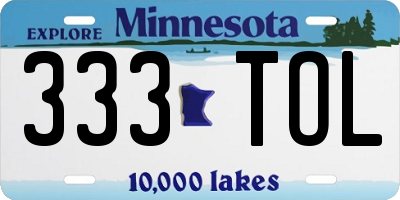 MN license plate 333TOL