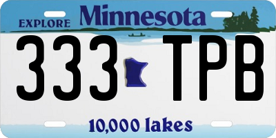 MN license plate 333TPB