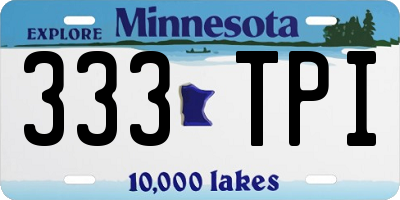 MN license plate 333TPI