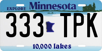 MN license plate 333TPK