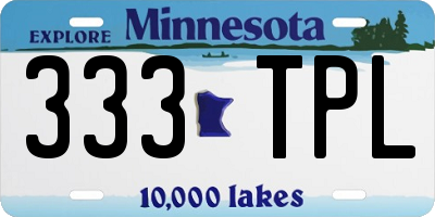 MN license plate 333TPL