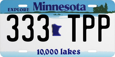 MN license plate 333TPP