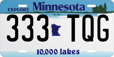 MN license plate 333TQG