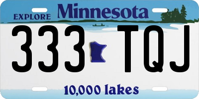 MN license plate 333TQJ