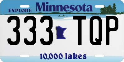 MN license plate 333TQP