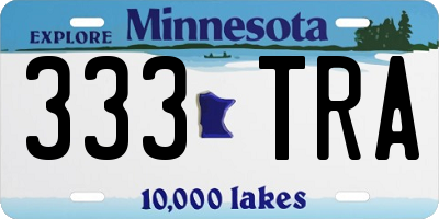 MN license plate 333TRA