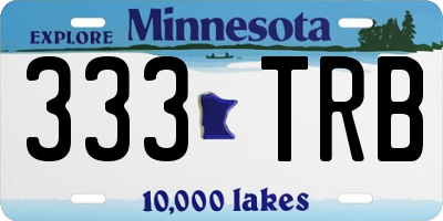 MN license plate 333TRB