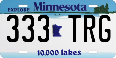 MN license plate 333TRG