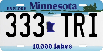 MN license plate 333TRI