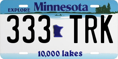 MN license plate 333TRK