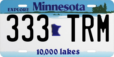 MN license plate 333TRM