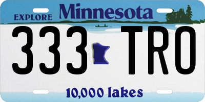 MN license plate 333TRO