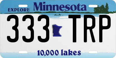 MN license plate 333TRP