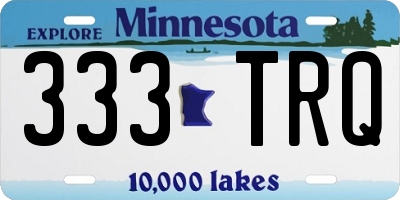 MN license plate 333TRQ