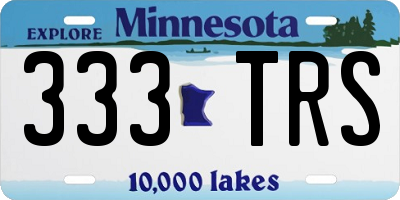 MN license plate 333TRS