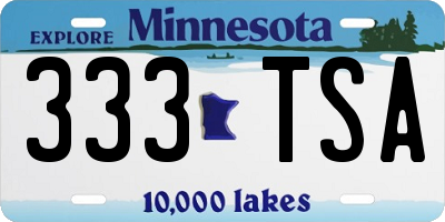 MN license plate 333TSA