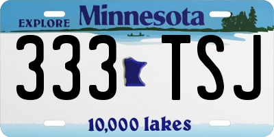 MN license plate 333TSJ