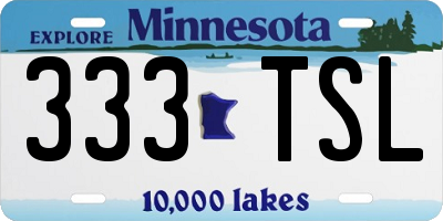 MN license plate 333TSL