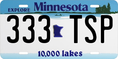 MN license plate 333TSP