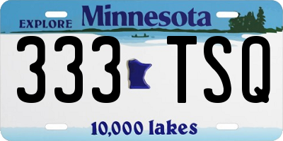 MN license plate 333TSQ