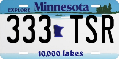 MN license plate 333TSR